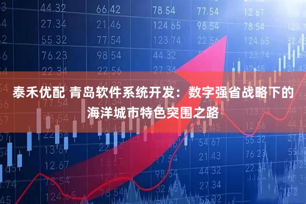 泰禾优配 青岛软件系统开发：数字强省战略下的海洋城市特色突围之路
